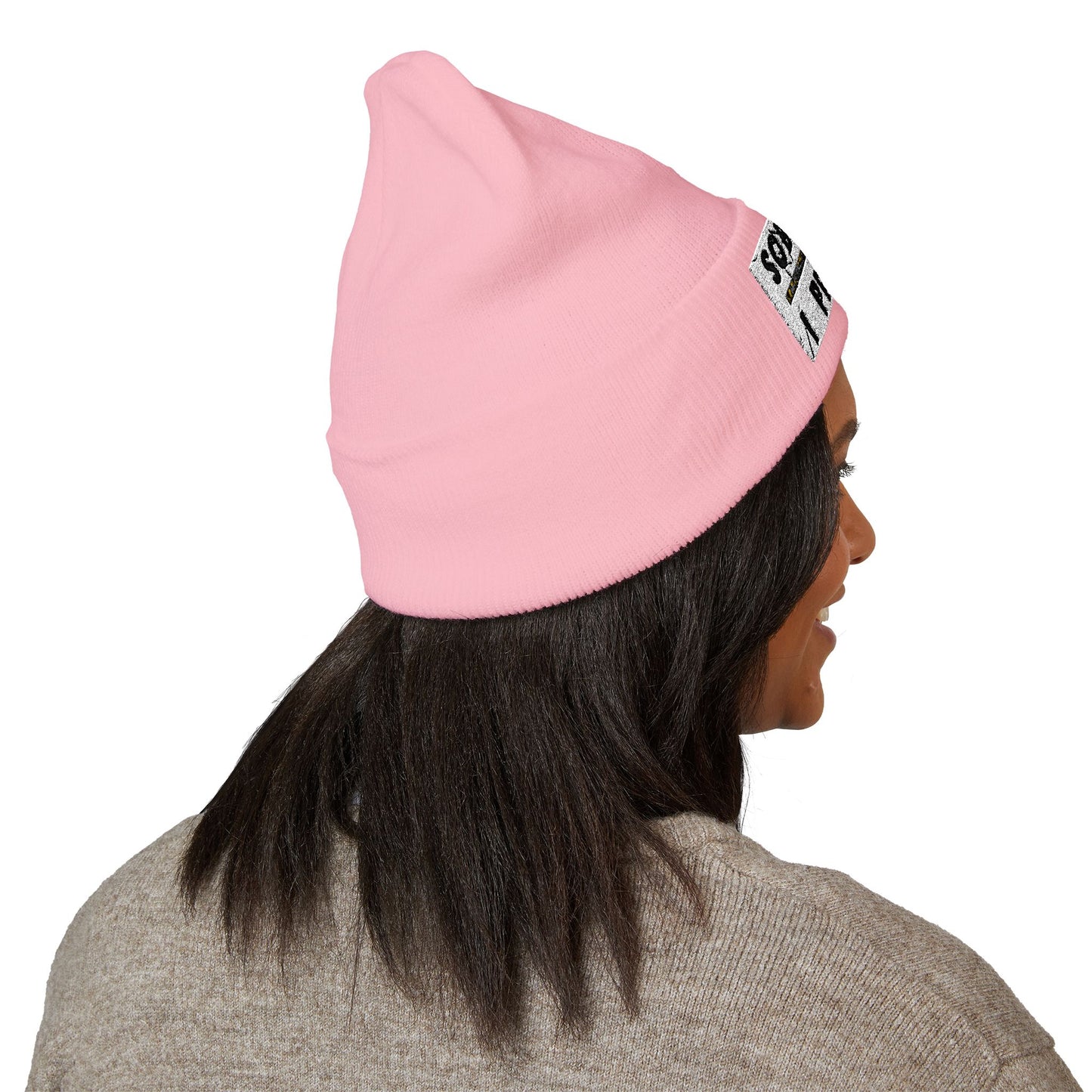 "Sober AF, I Promise" Cuffed Beanie - Classic Knit Hat With Multiple Colors