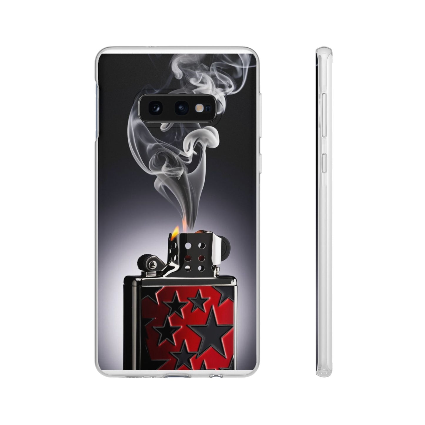 Stylish Flexi Case with Smoke and Stars Design | Unique Phone Accessory