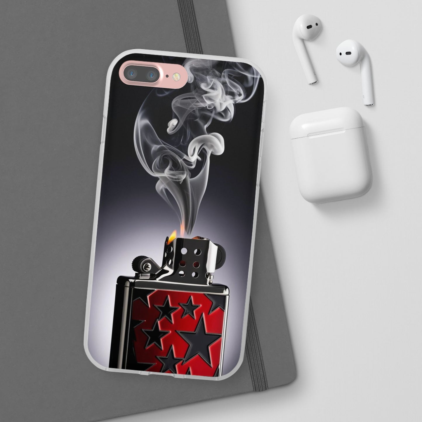 Stylish Flexi Case with Smoke and Stars Design | Unique Phone Accessory