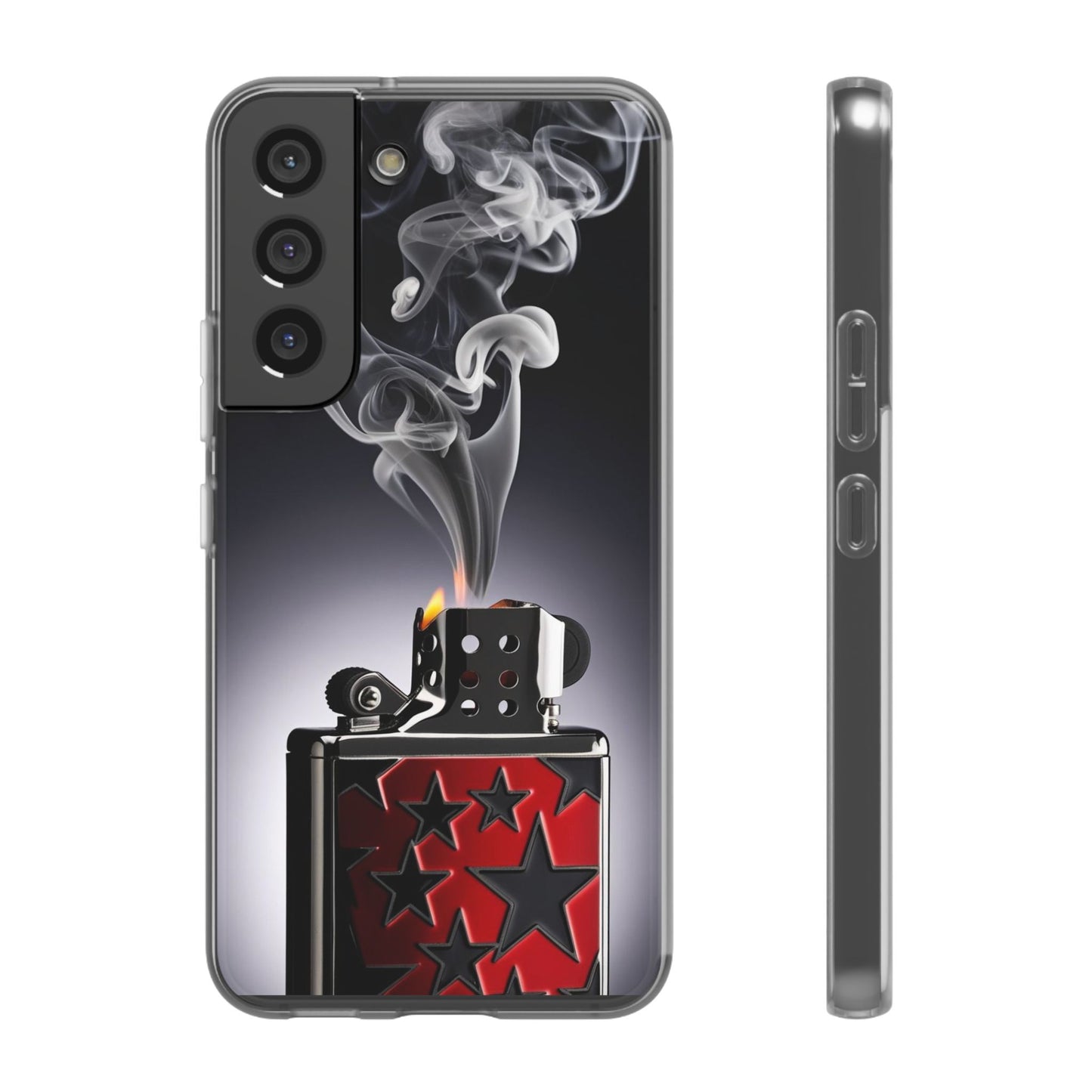 Stylish Flexi Case with Smoke and Stars Design | Unique Phone Accessory