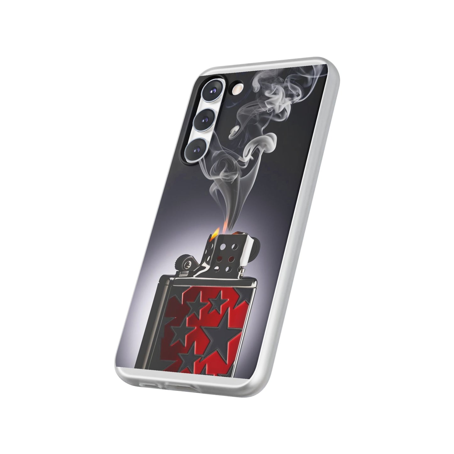 Stylish Flexi Case with Smoke and Stars Design | Unique Phone Accessory