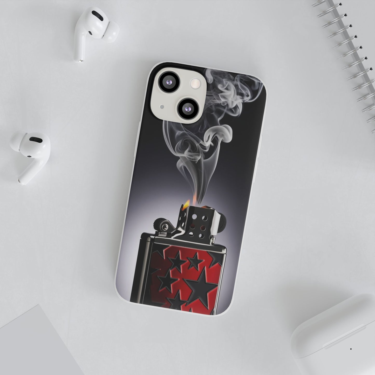 Stylish Flexi Case with Smoke and Stars Design | Unique Phone Accessory