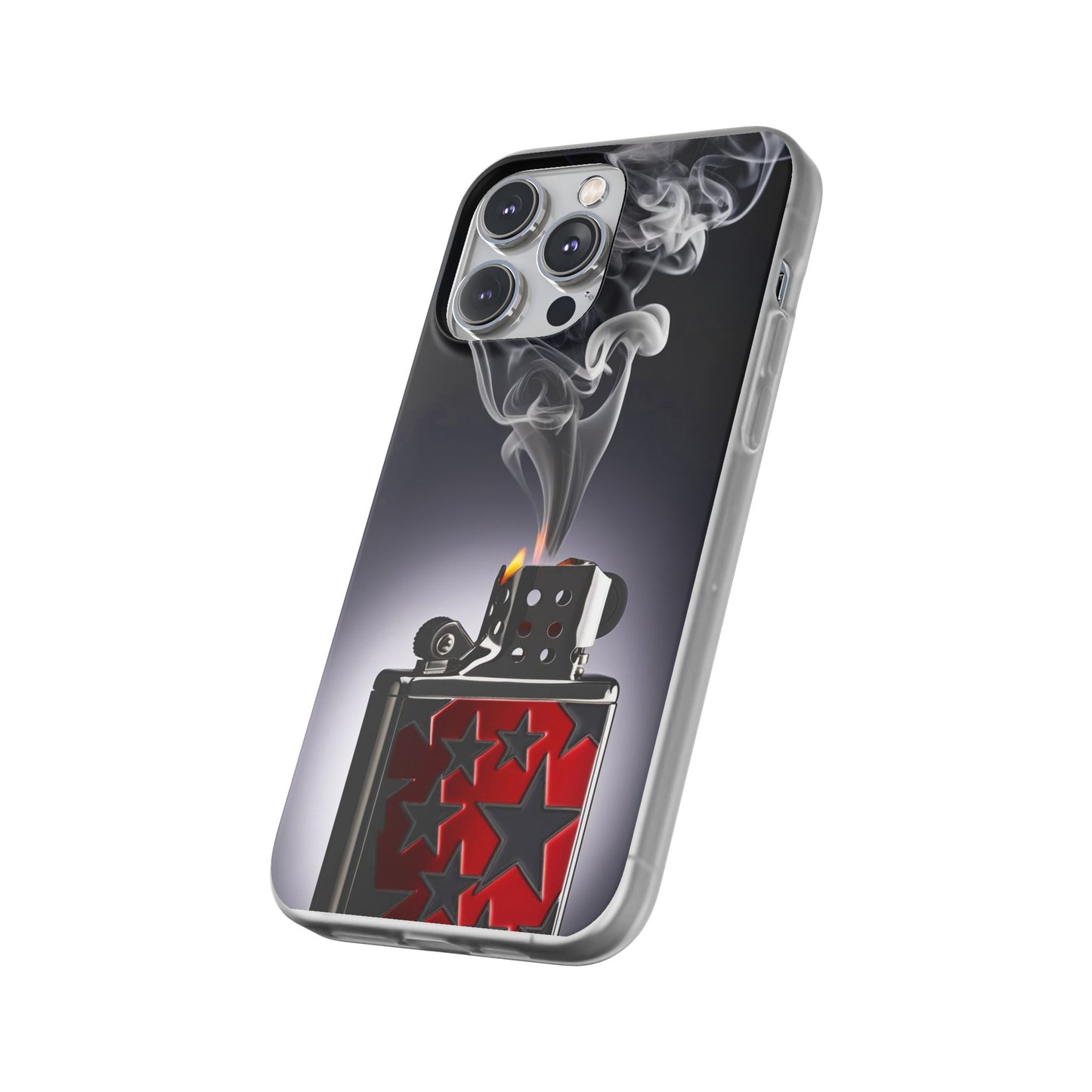 Stylish Flexi Case with Smoke and Stars Design | Unique Phone Accessory