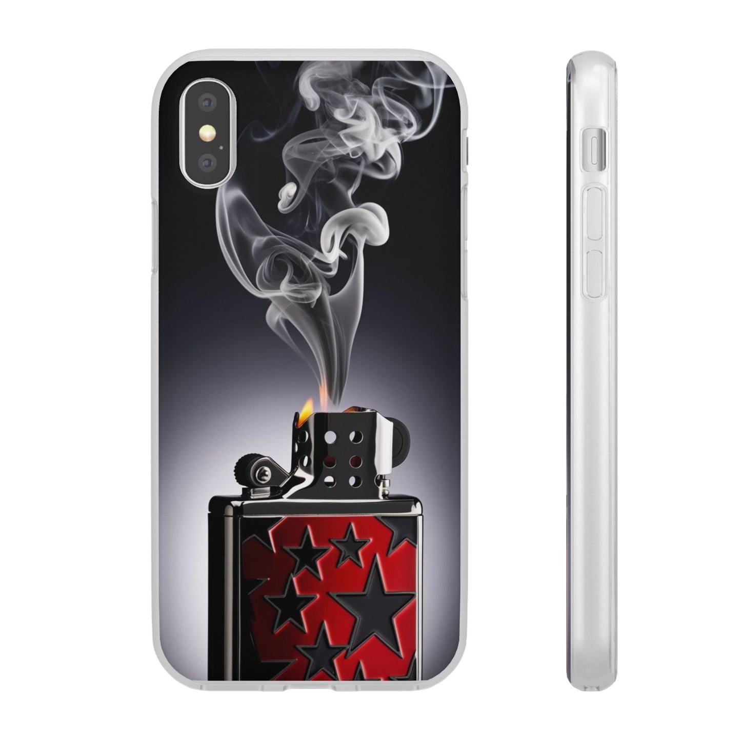 Stylish Flexi Case with Smoke and Stars Design | Unique Phone Accessory