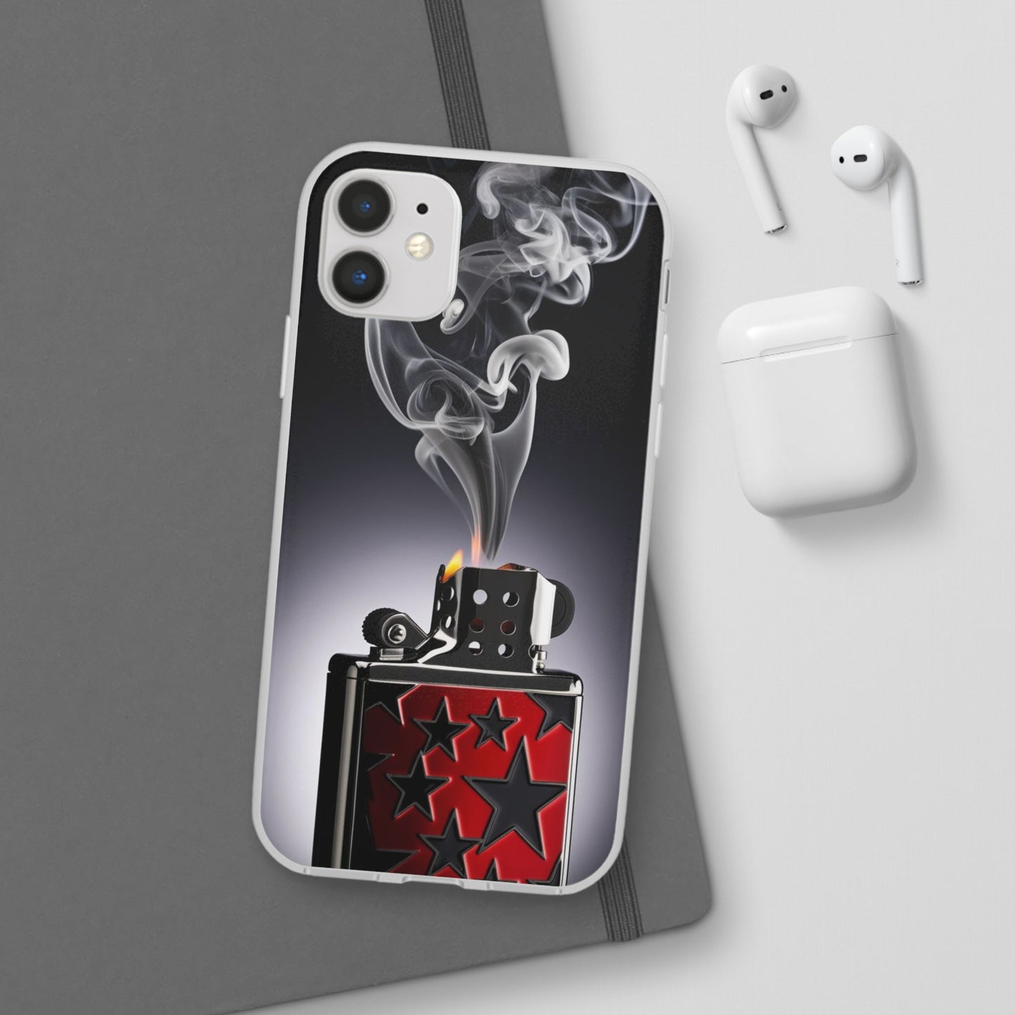 Stylish Flexi Case with Smoke and Stars Design | Unique Phone Accessory