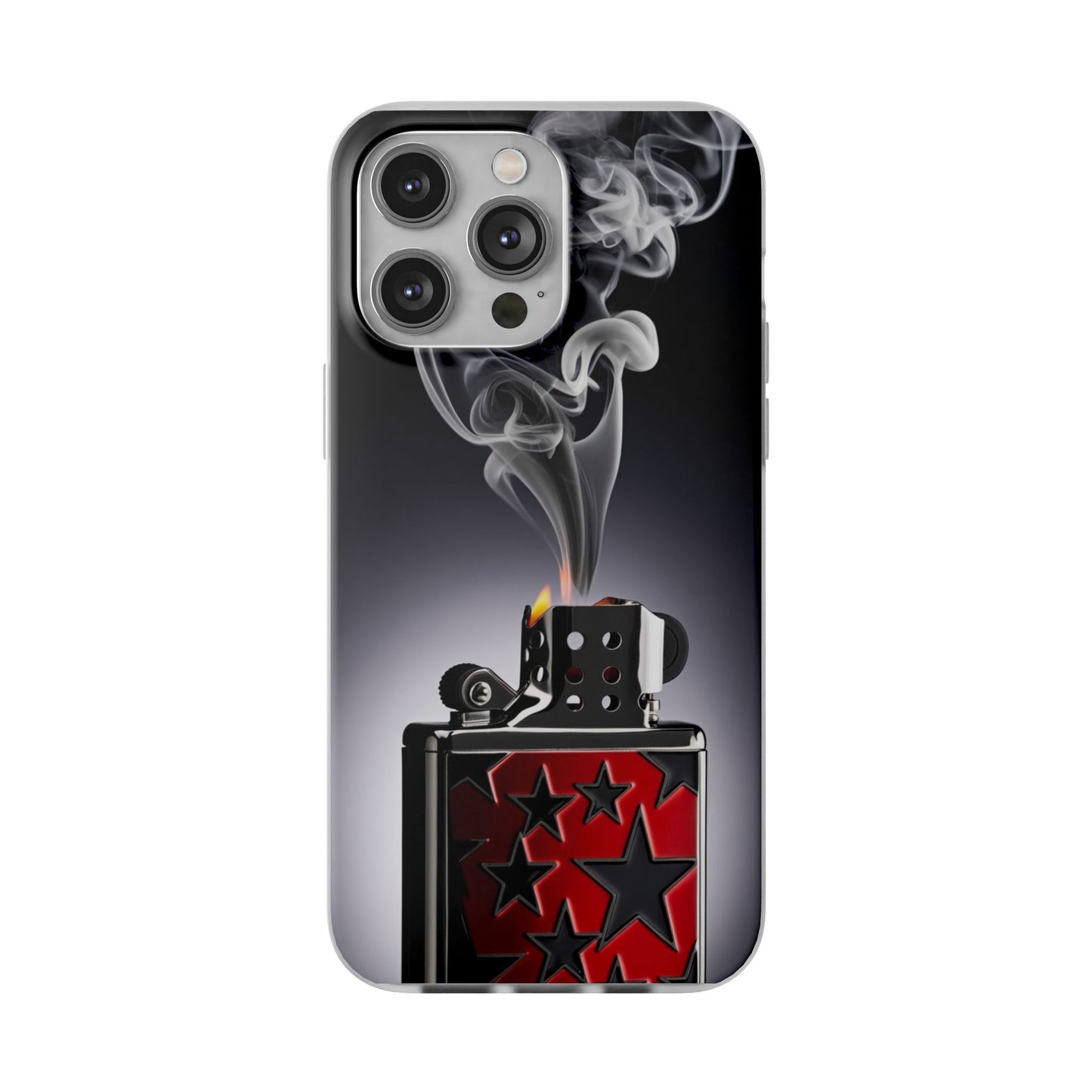 Stylish Flexi Case with Smoke and Stars Design | Unique Phone Accessory