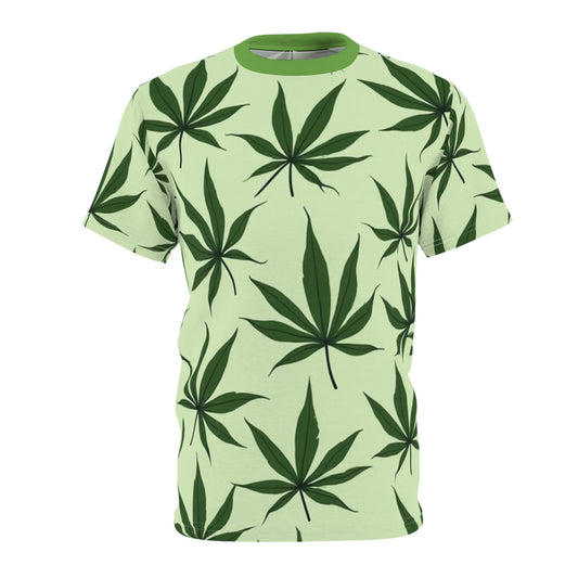 "Stoner's Delight" 420 Weed Leaf Shirt - Cannabis All Over Print T-Shirt for Stoners & Smokers