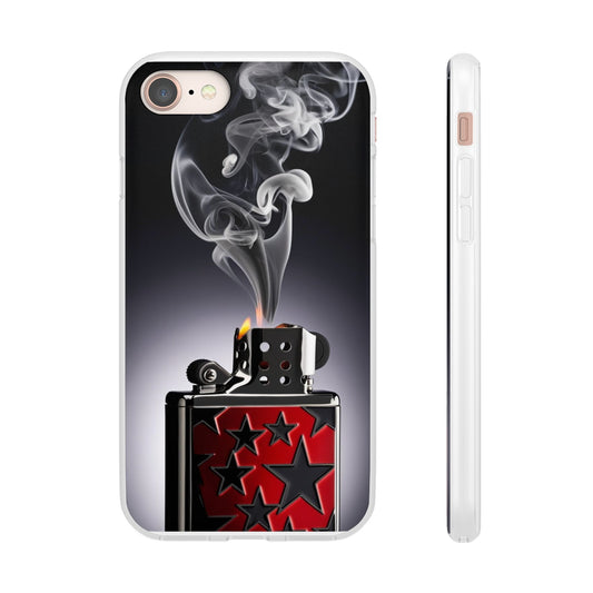 Stylish Flexi Case with Smoke and Stars Design | Unique Phone Accessory